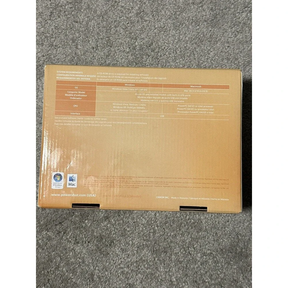Canon PowerShot A1000 IS Empty Box Manuals CDs Wrist Strap ONLY NO CAMERA